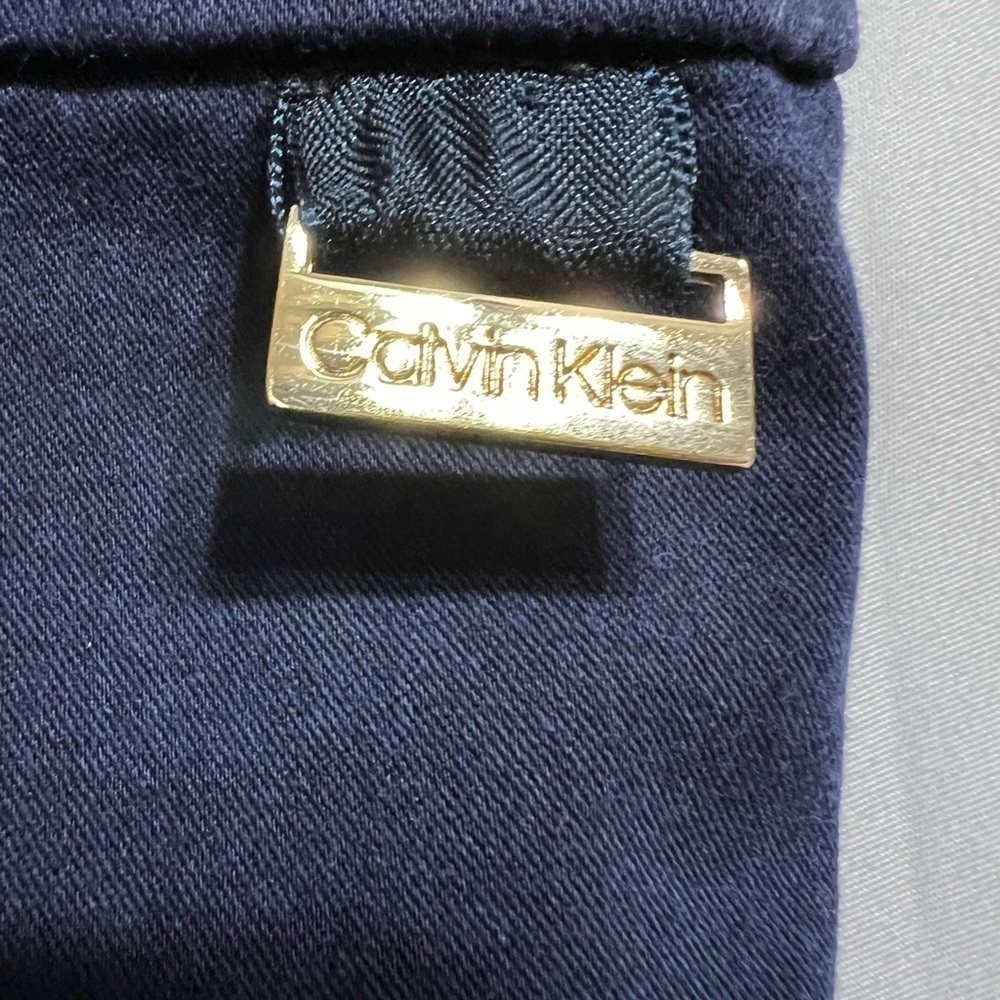 Calvin Klein Stretch Pull On Pants Straight Leg Gold Accent Tag Size M - Picture 7 of 9
